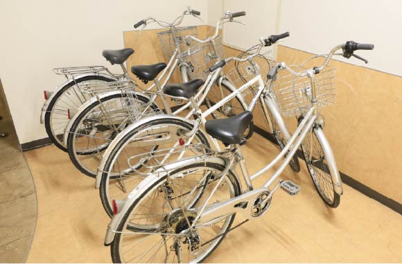 自転車の無料レンタルを承っております。（台数に限りがございます）市内の散策や観光におすすめです。